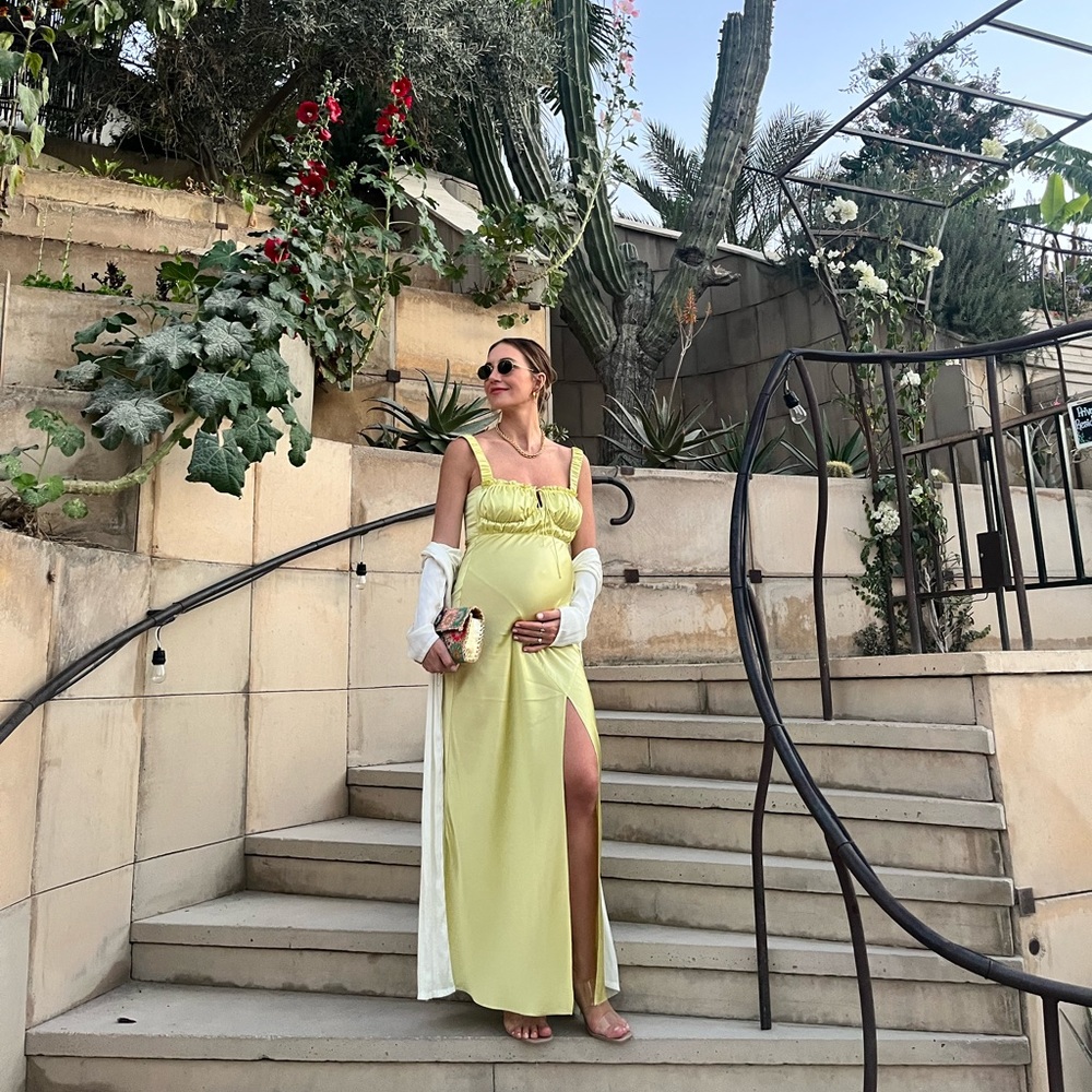 Nicholas limeade green silk dress size 8